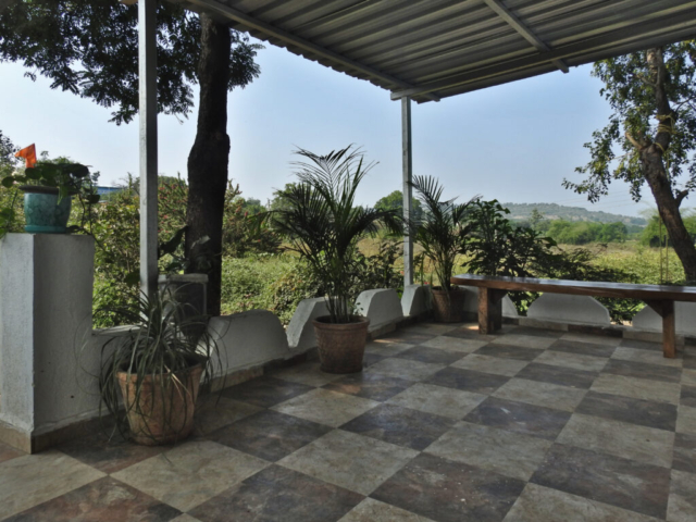 The patio at the double bedroom